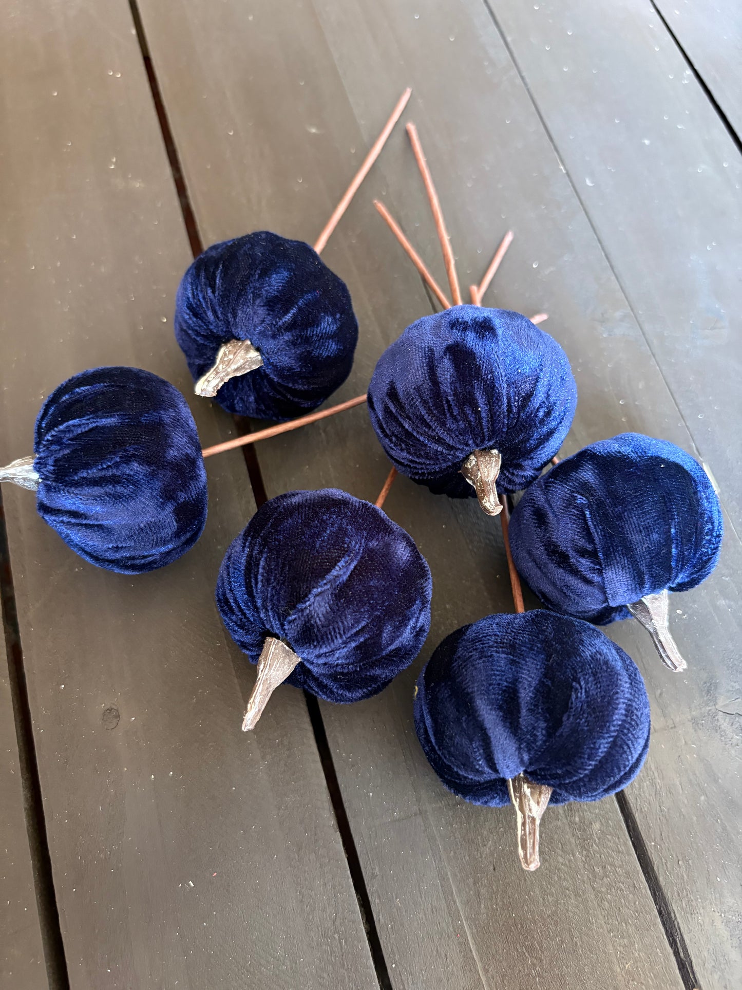 PACK 6 16cm PUMPKIN PICKS NAVY