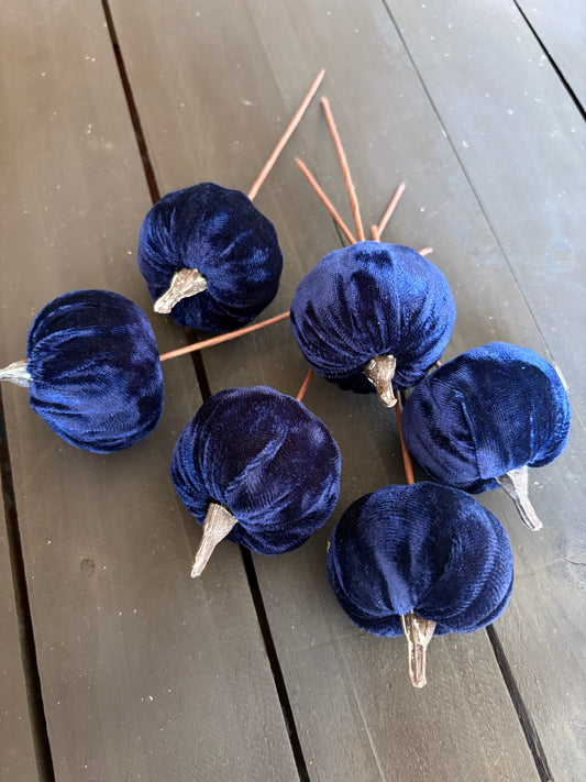 PACK 6 16cm PUMPKIN PICKS NAVY