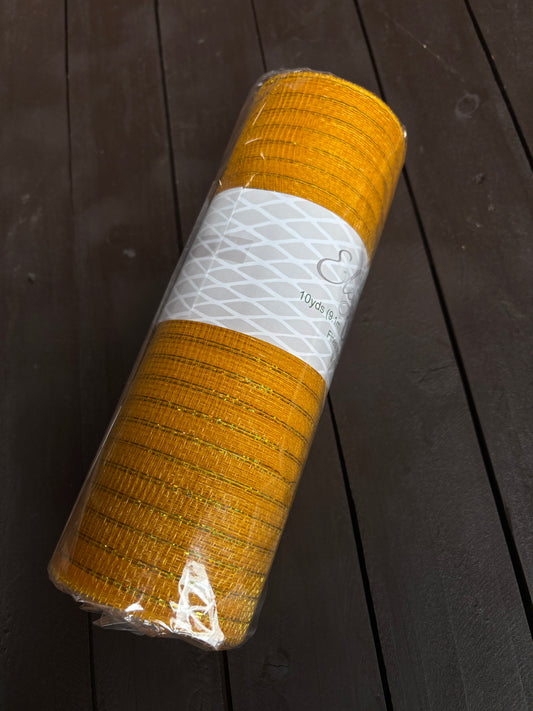 METALLIC GOLD DECOMESH 25cm x 9.1m (10 yards)
