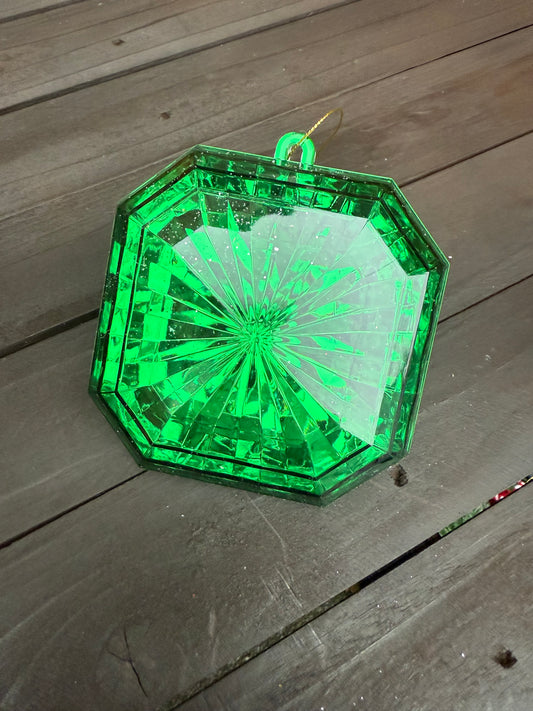 SQUARE JEWEL 4.5" X 4.75" X 2" DARK GREEN