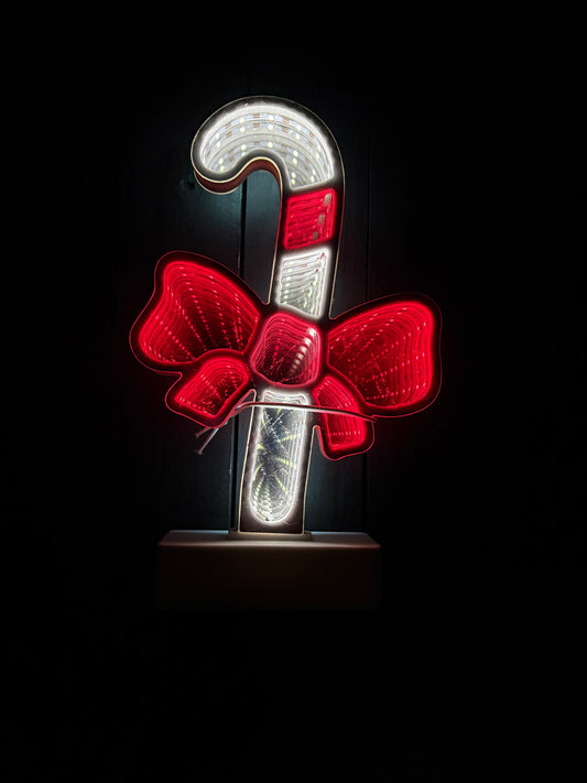 26cm LED INFINITY CANDY CANE