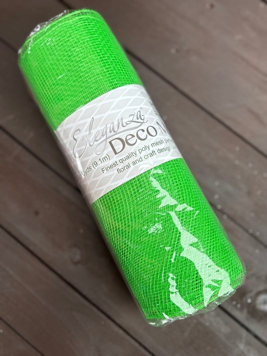 ELEGANZA DECOMESH 25cm x 9.1m (10yrds) APPLE GREEN