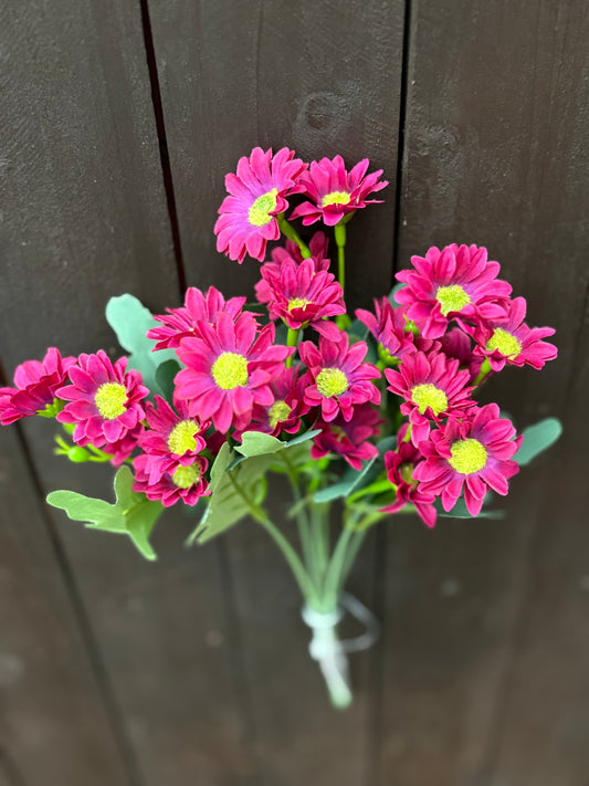 SILK MIA DAISY BUNCH MAGENTA