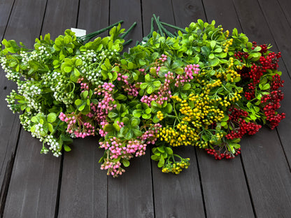 30cm PLASTIC MINI BERRY BUSH BUNDLE x 12pcs