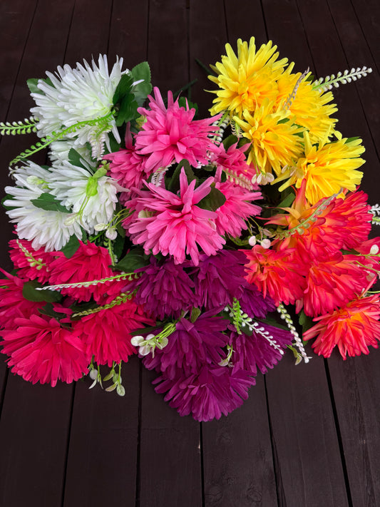 SPIKY 6 HEAD CHRYSANTHEMUM BUNDLE x 6pcs