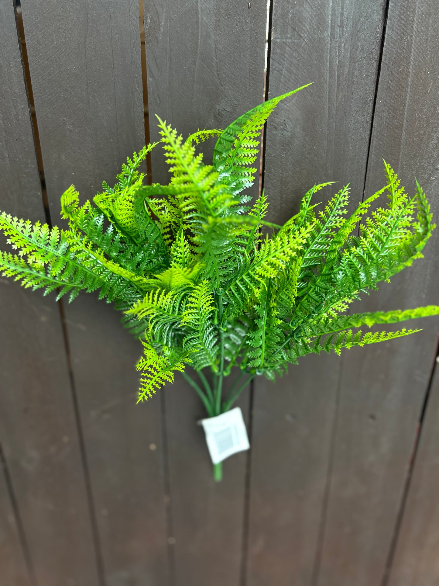 34cm FERN BUSH TWO TONE GREEN