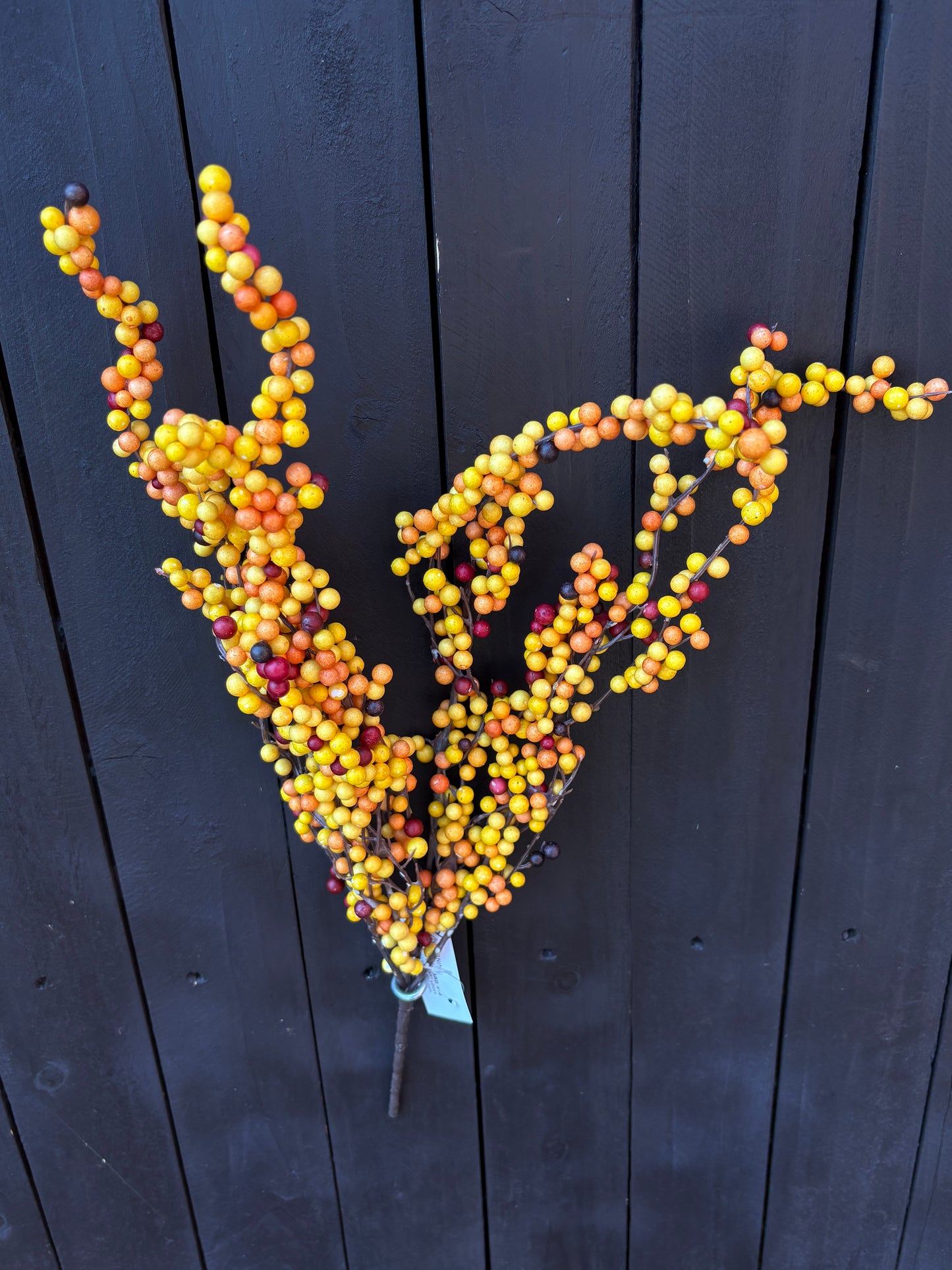 40cm CLUSTER BERRY BUNCH ORANGE/YELLOW/RED