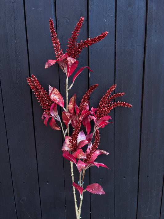93cm SPARKLE ASTILBE FOLIAGE STEM RED