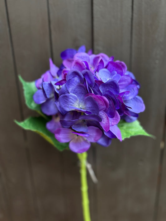 51cm CHLOE SINGLE LARGE HYDRANGEA PURPLE