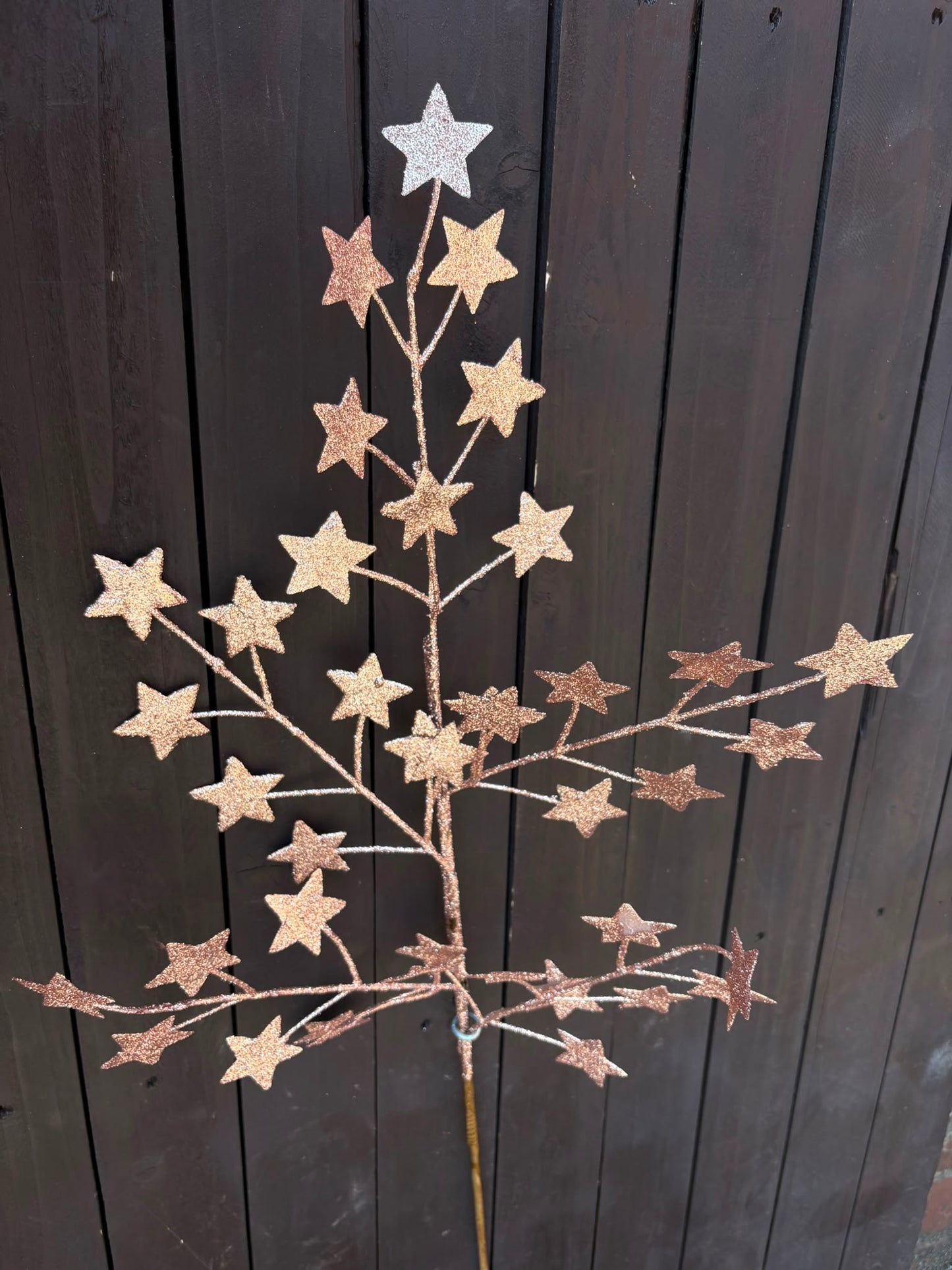LONG GLITTER STAR SPRAY ROSE GOLD