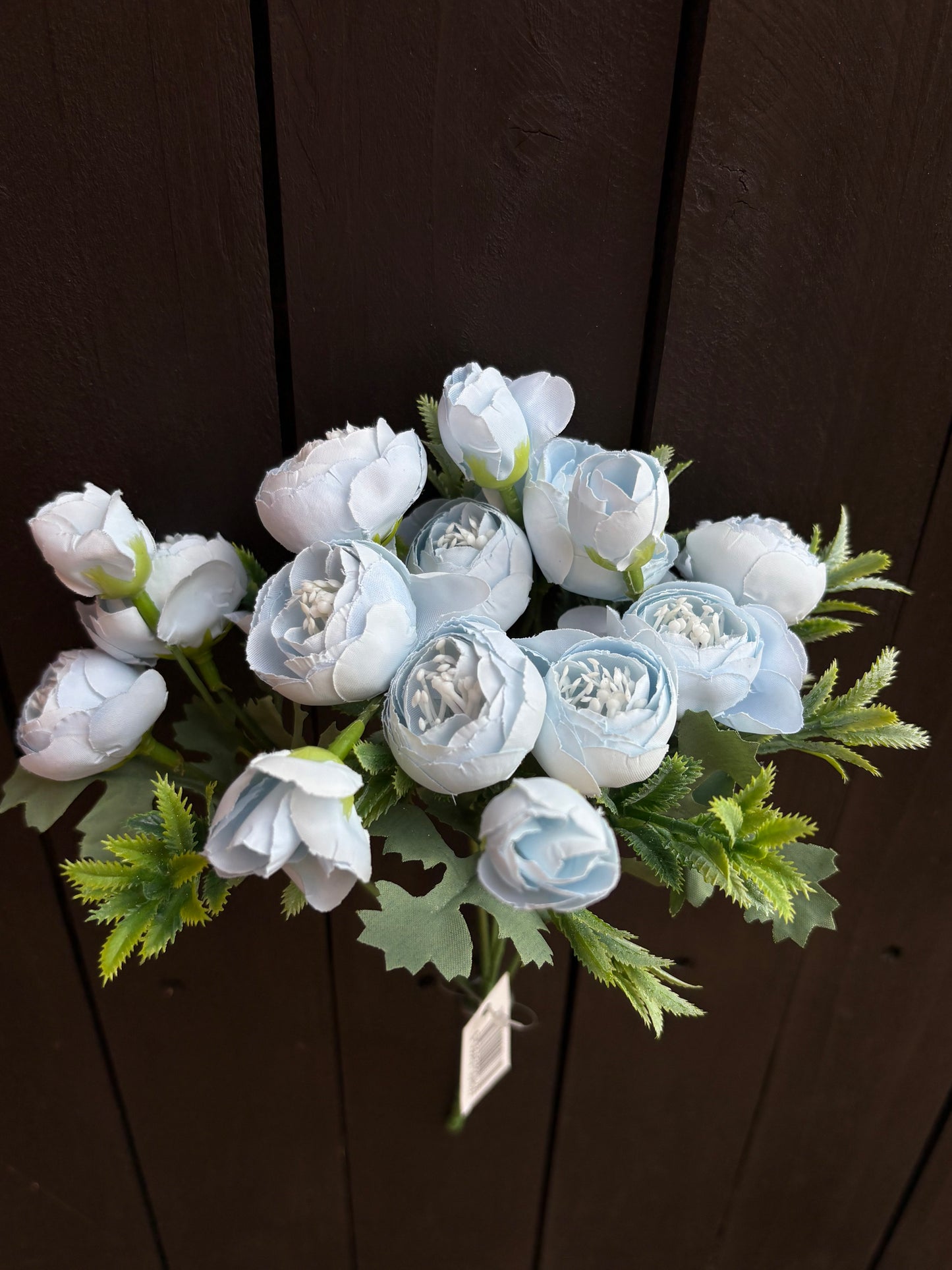 28cm BABY RANUNCULUS BUSH BLUE