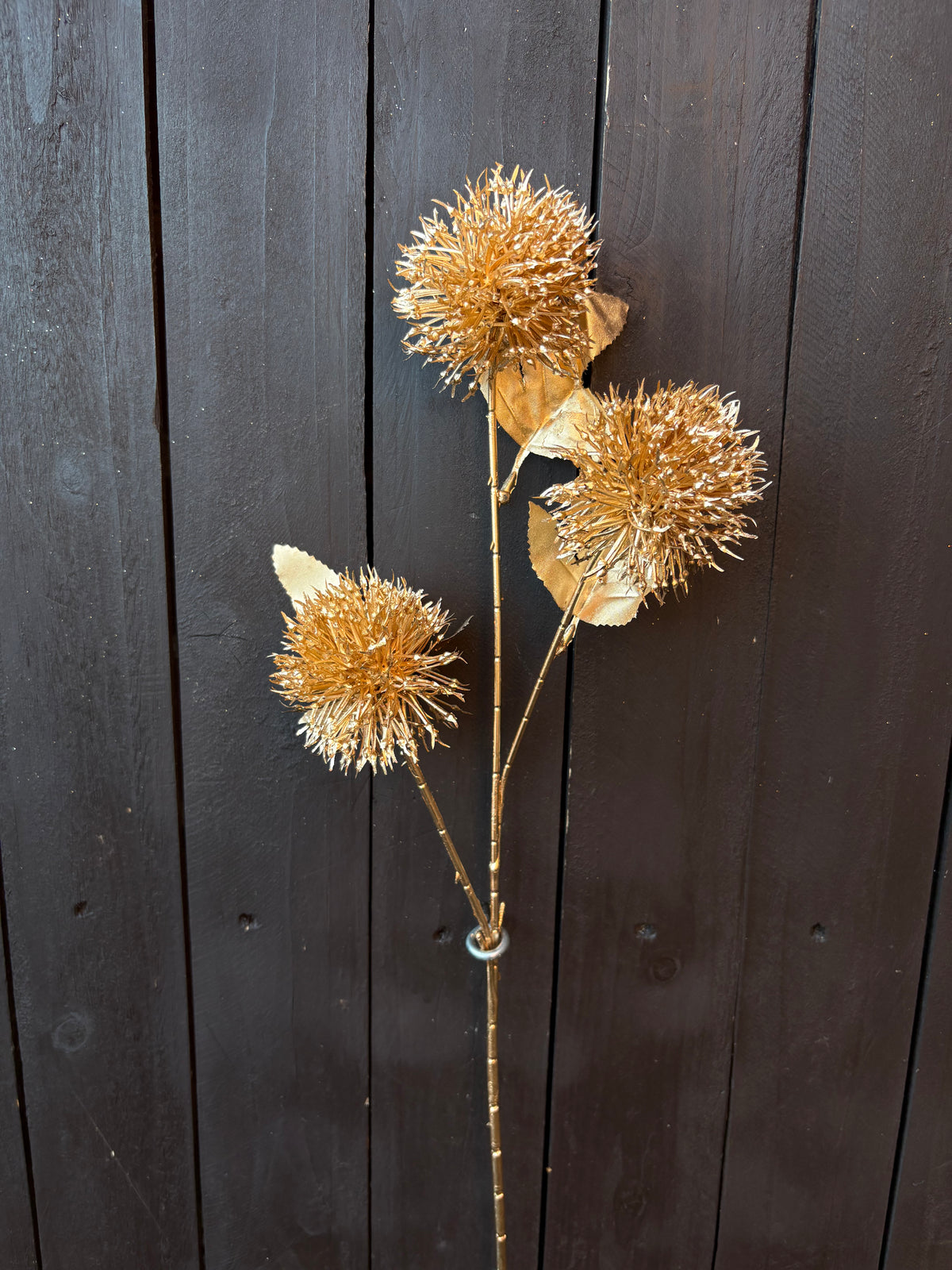 65cm METALLIC FIREBALL STEM GOLD