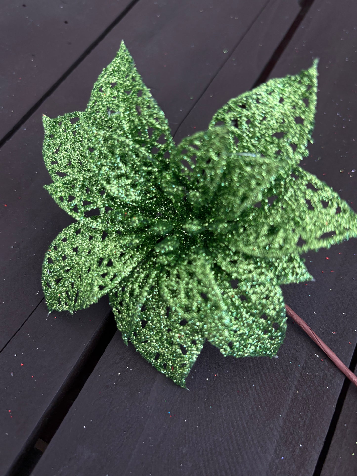 ASSORTED BAG 12cm FILIGREE POINSETTIA x 14pcs