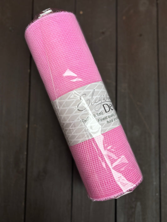PLAIN DECOMESH LIGHT PINK 25cm x 9.1m (10 yards)