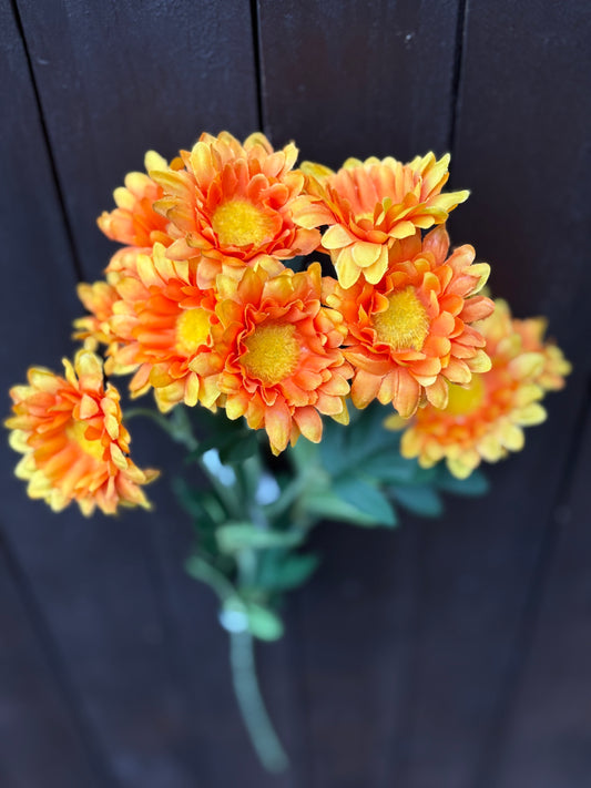 SILK WILD DAISY SPRAY ORANGE