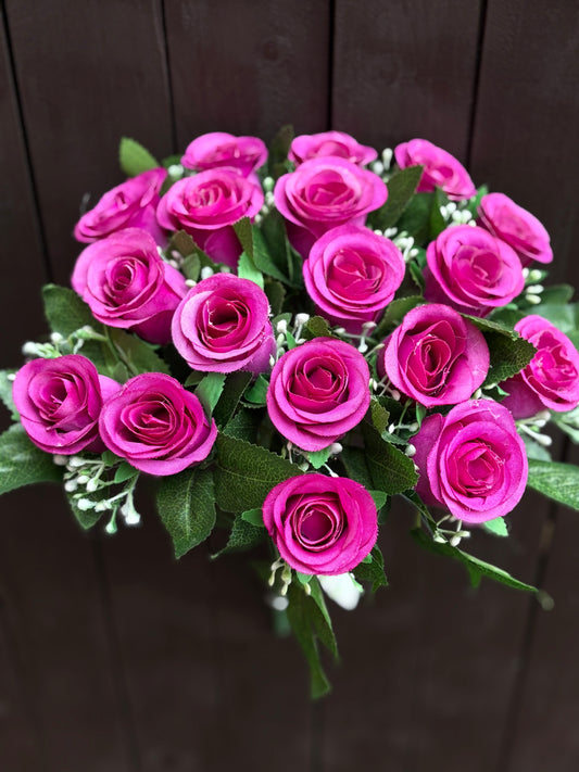 36cm ROSEBUD BUD (18 HEADS) WINE