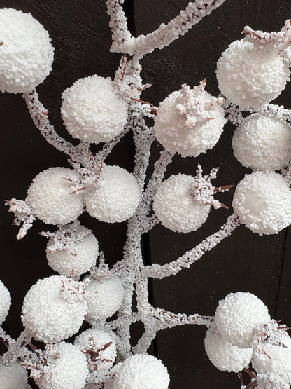 61cm FROSTED ROSEHIP STEM WHITE