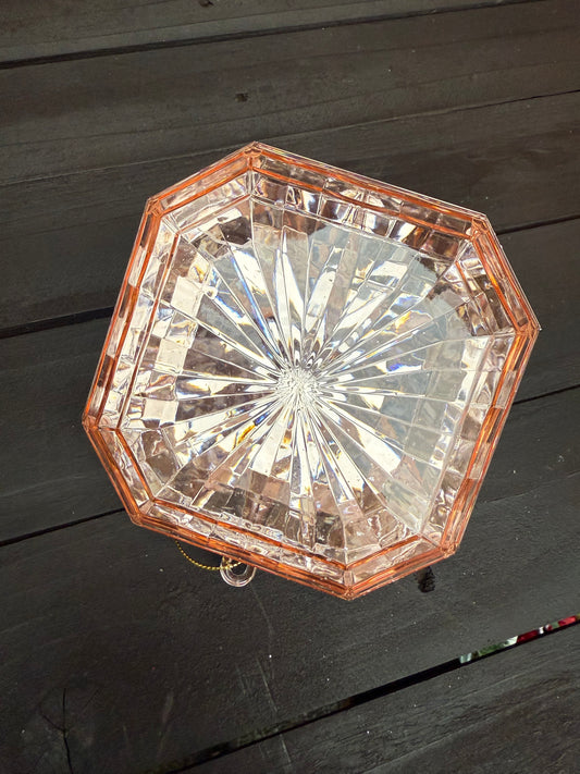 SQUARE JEWEL 4.5" X 4.75" X 2" BLUSH