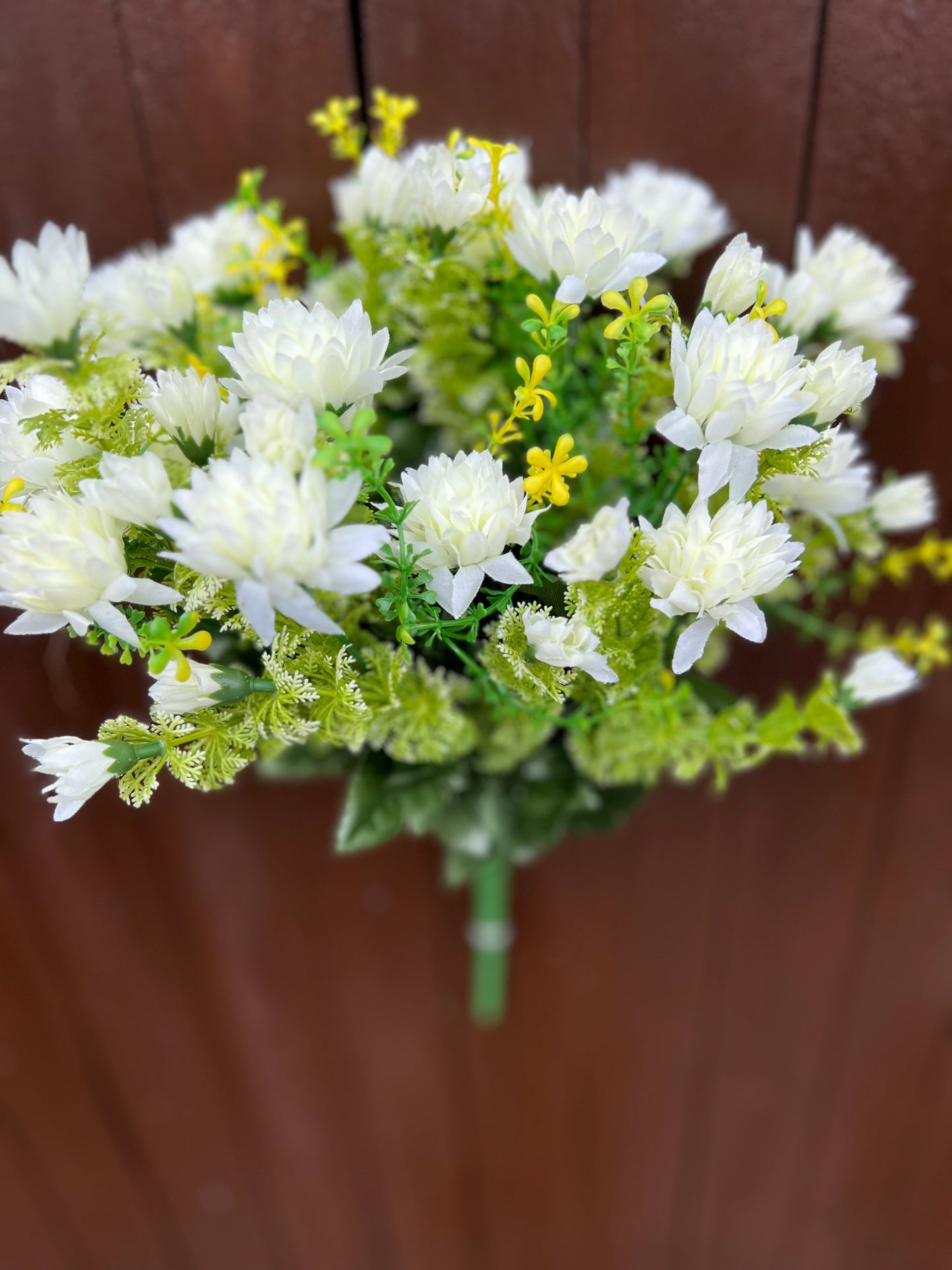 44cm BABY CHRYSANTHEMUM BUSH IVORY