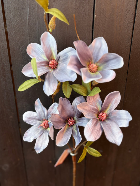 64cm MULTI MAGNOLIA SPRAY GREY