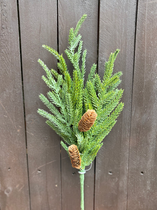 50cm SPRUCE SPRAY WITH CONES