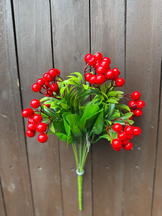 37cm BERRY BUSH RED