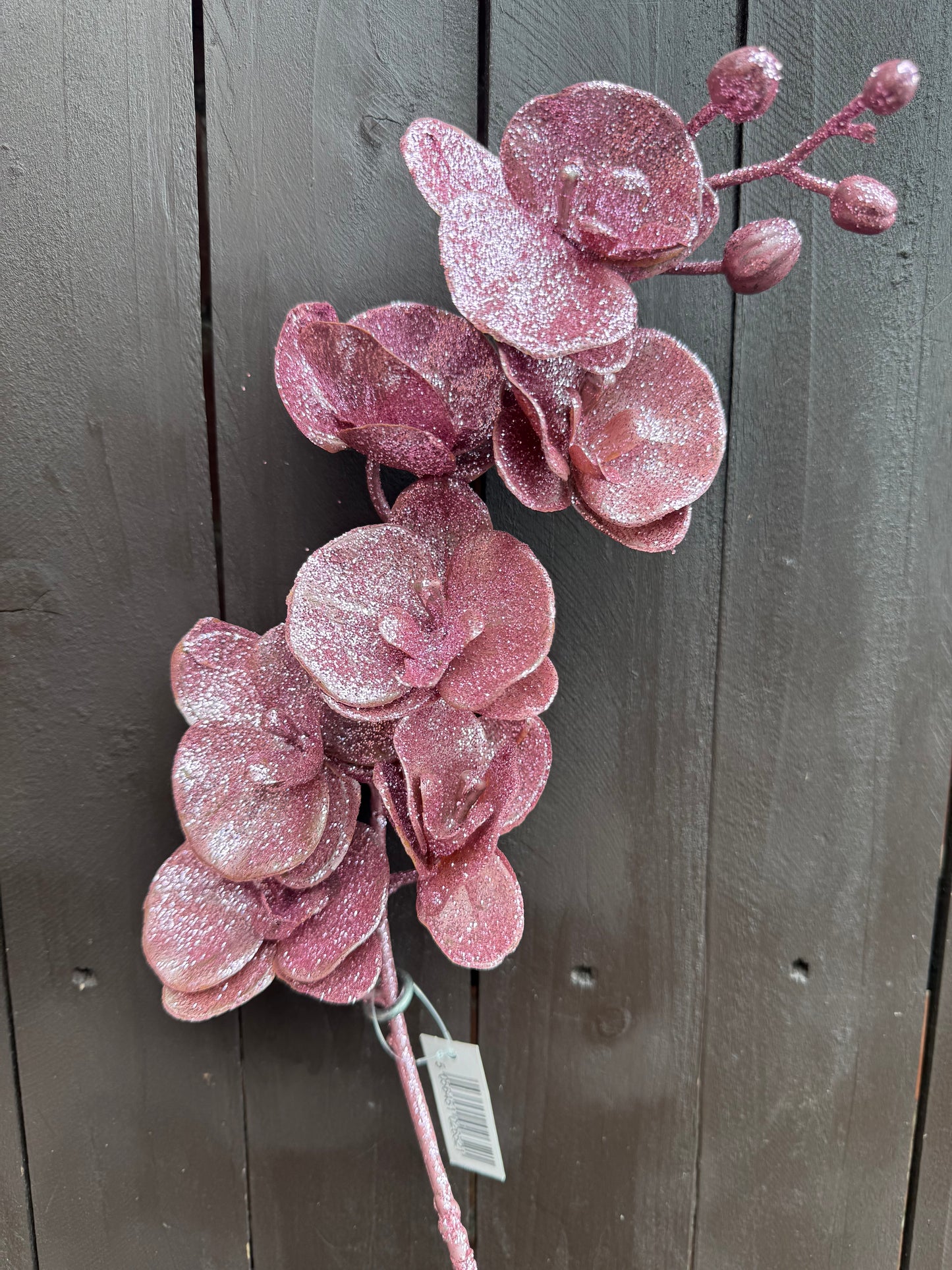 75cm GLOSSY PHALAENOPSIS GLITTER ORCHID PINK