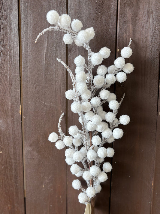 60CM WHITE AVALANCHE BERRY STEM