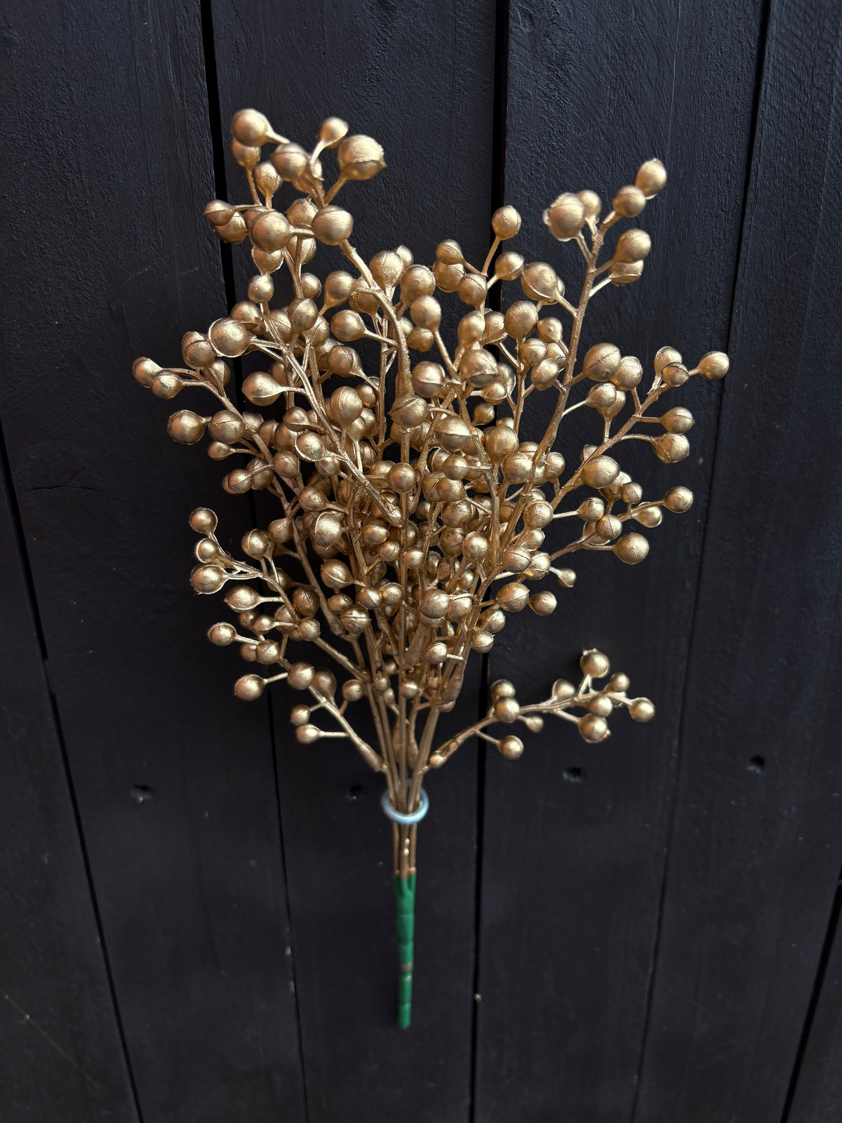 36cm MINI METALLIC BERRY BUSH GOLD