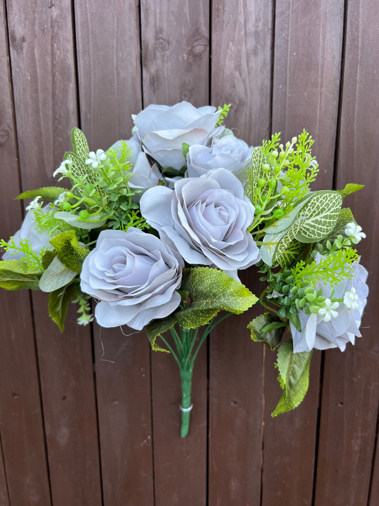 10 HEAD DELUXE ROSE BUNCH GREY
