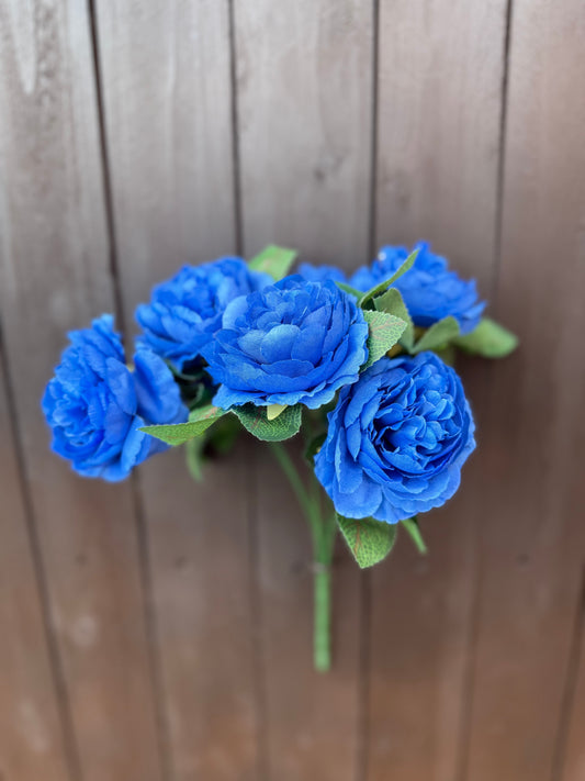MINI ENGLISH ROSE BUNCH ROYAL BLUE