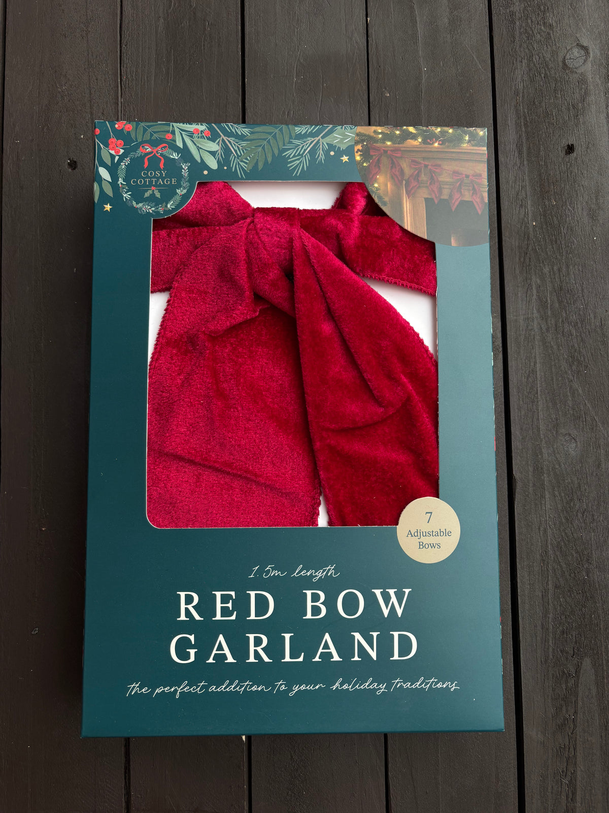 1.5m COSY COTTAGE BOW GARLAND