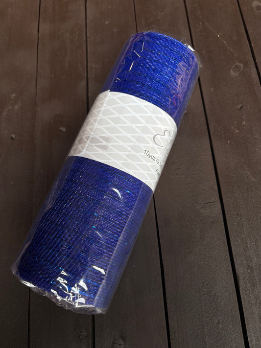 METALLIC ROYAL BLUE DECOMESH 25cm x 9.1m (10 yards)