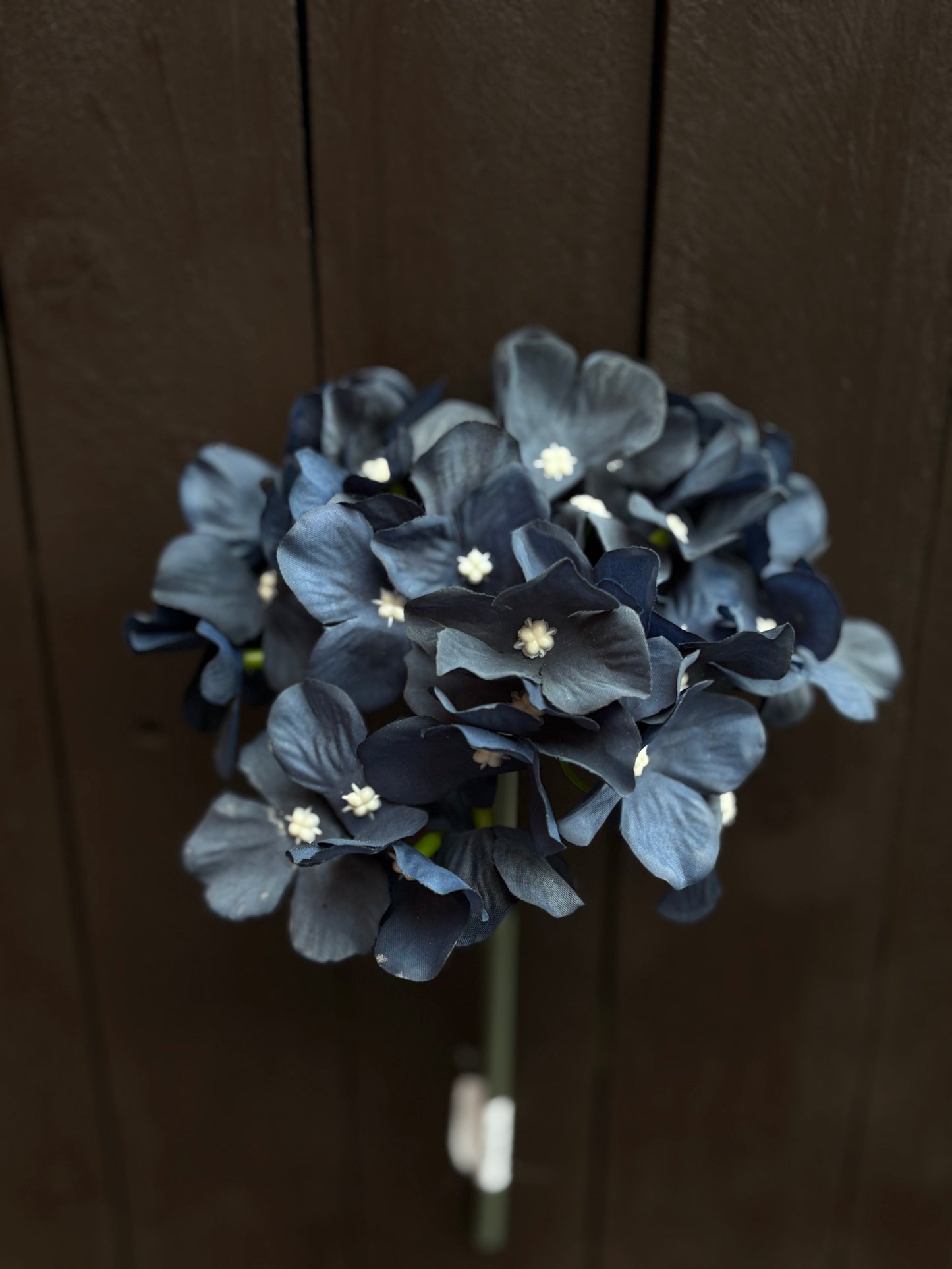 18CM SILK HYDRANGEA NAVY BLUE