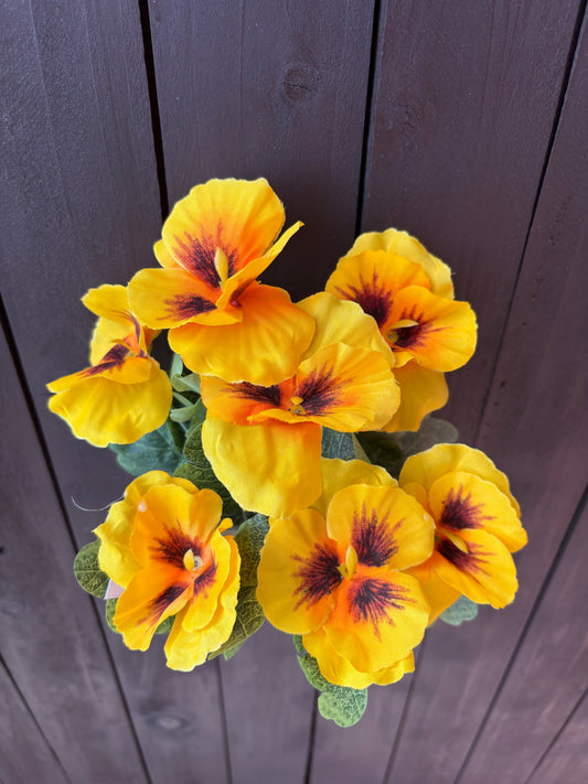 32cm PANSY BUNCH YELLOW