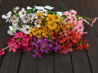 33cm ASSORTED MINI DAISY BUSH x 12pcs