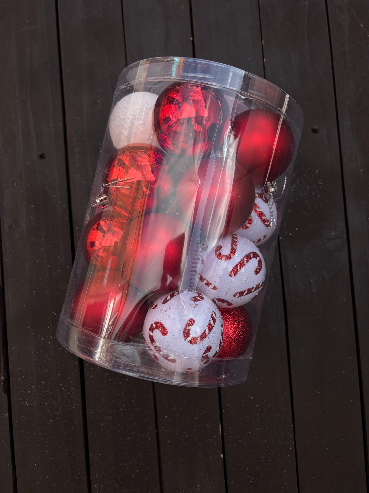 PACK 20 MEDIUM CANDY CANE BAUBLES