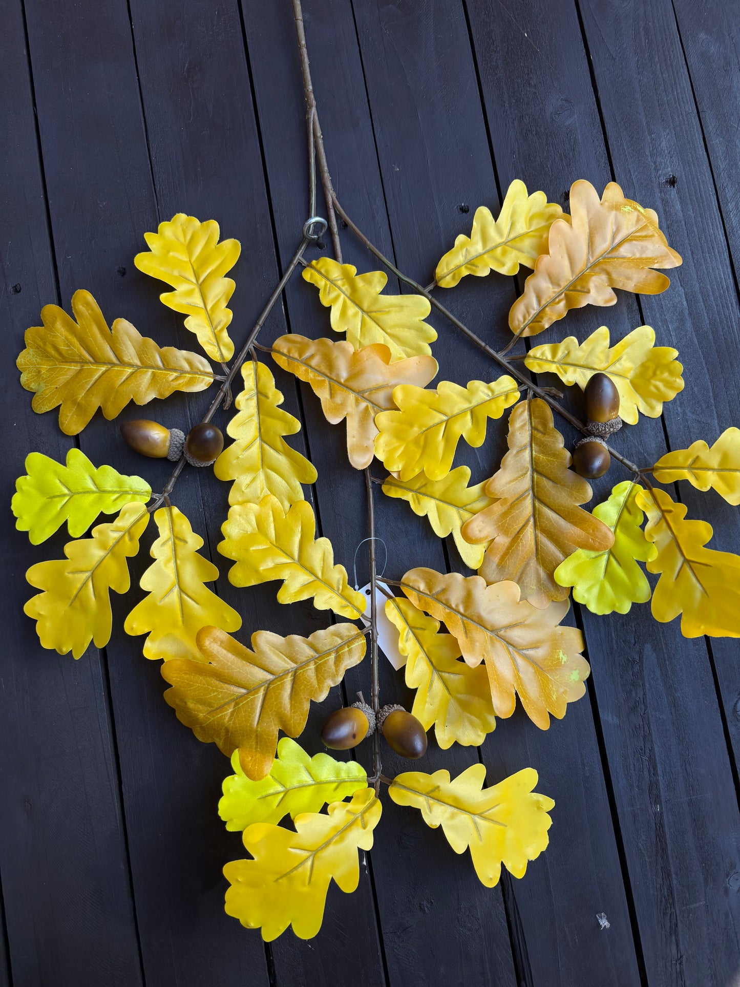 66cm ACORN LEAF BRANCH YELLOW/ORANGE