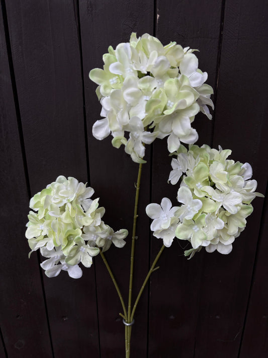 TRIPLE HYDRANGEA STEM LIME GREEN