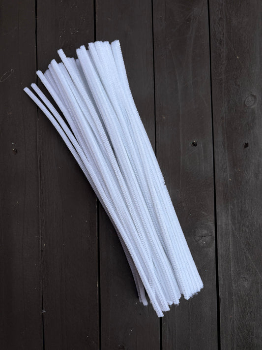 CHENILLE PIPE CLEANERS WHITE