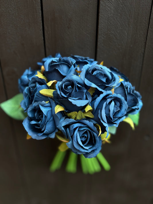 LILA BUD ROSE HAND TIE (12 STEMS) NAVY