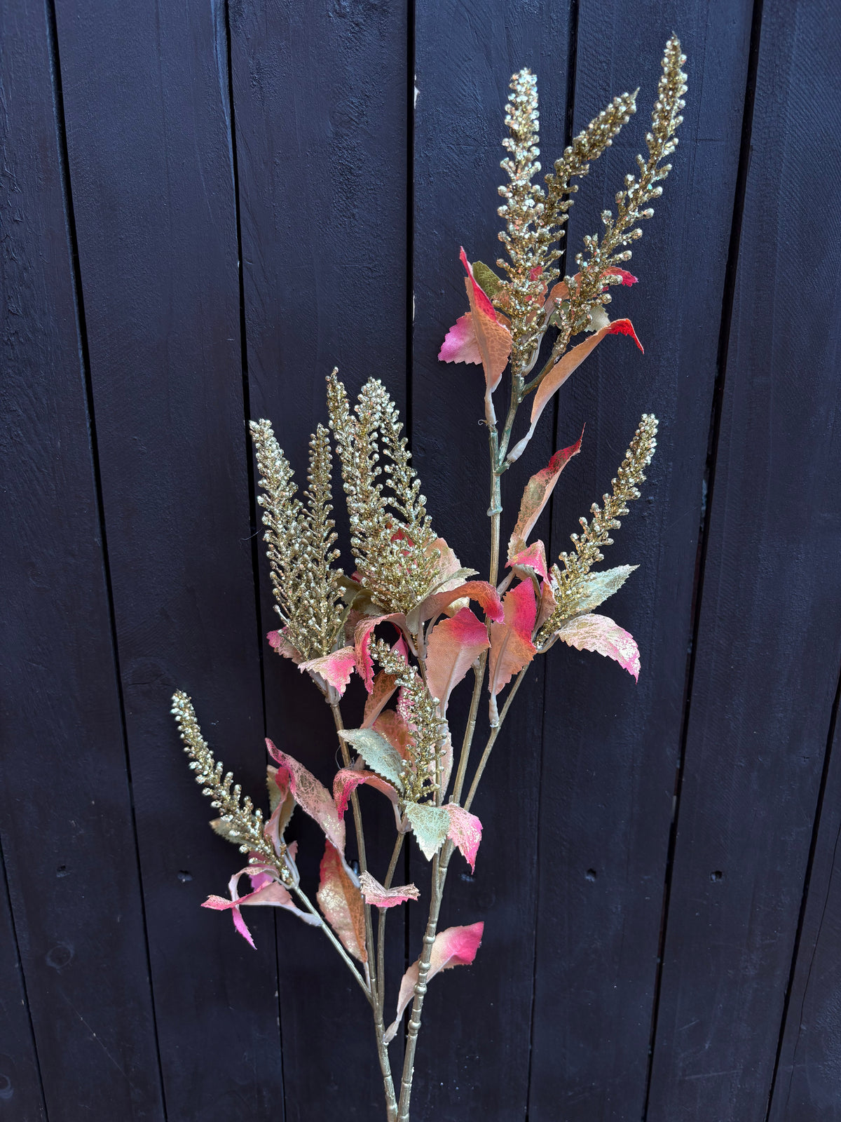 93cm SPARKLE ASTILBE FOLIAGE STEM GOLD/ORANGE