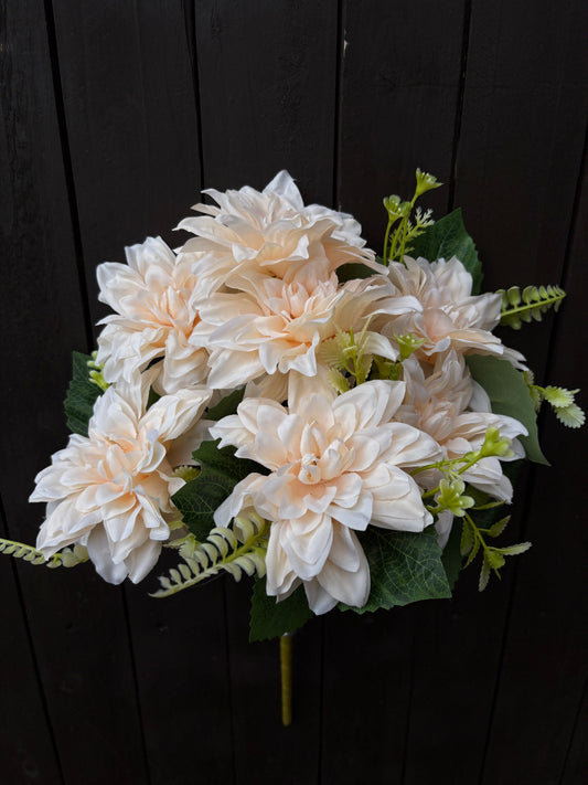 7 HEAD DAHLIA BUNCH APRICOT
