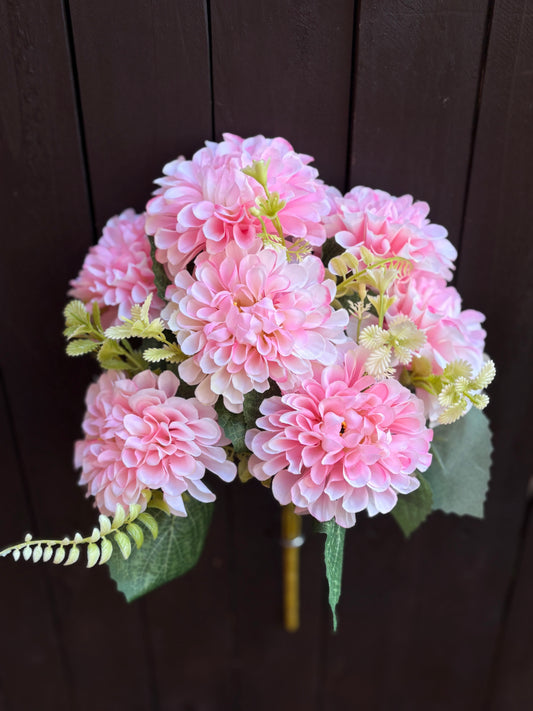 LARGE 7 HEAD CHRYSANTHEMUM MIXED PINK
