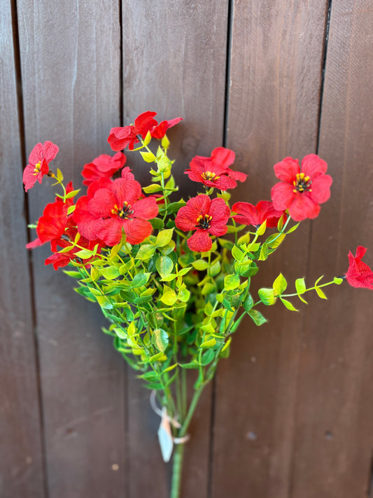 PRETTY PANSY BUNCH RED