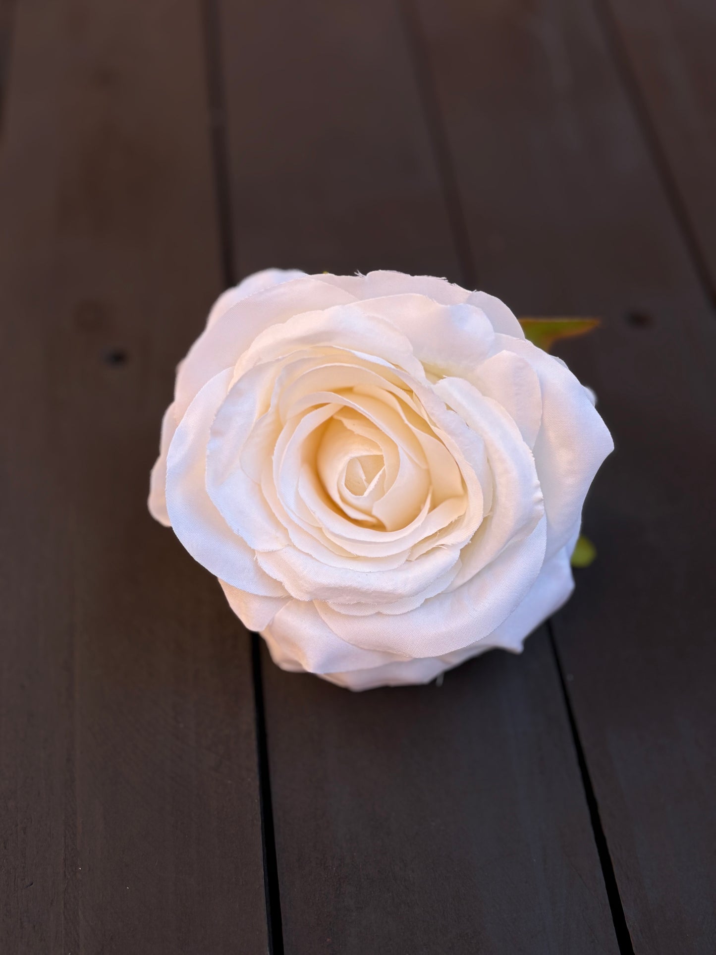 FULL BOX 9cm SINGLE ROSE FLOWER HEAD IVORY x36pcs