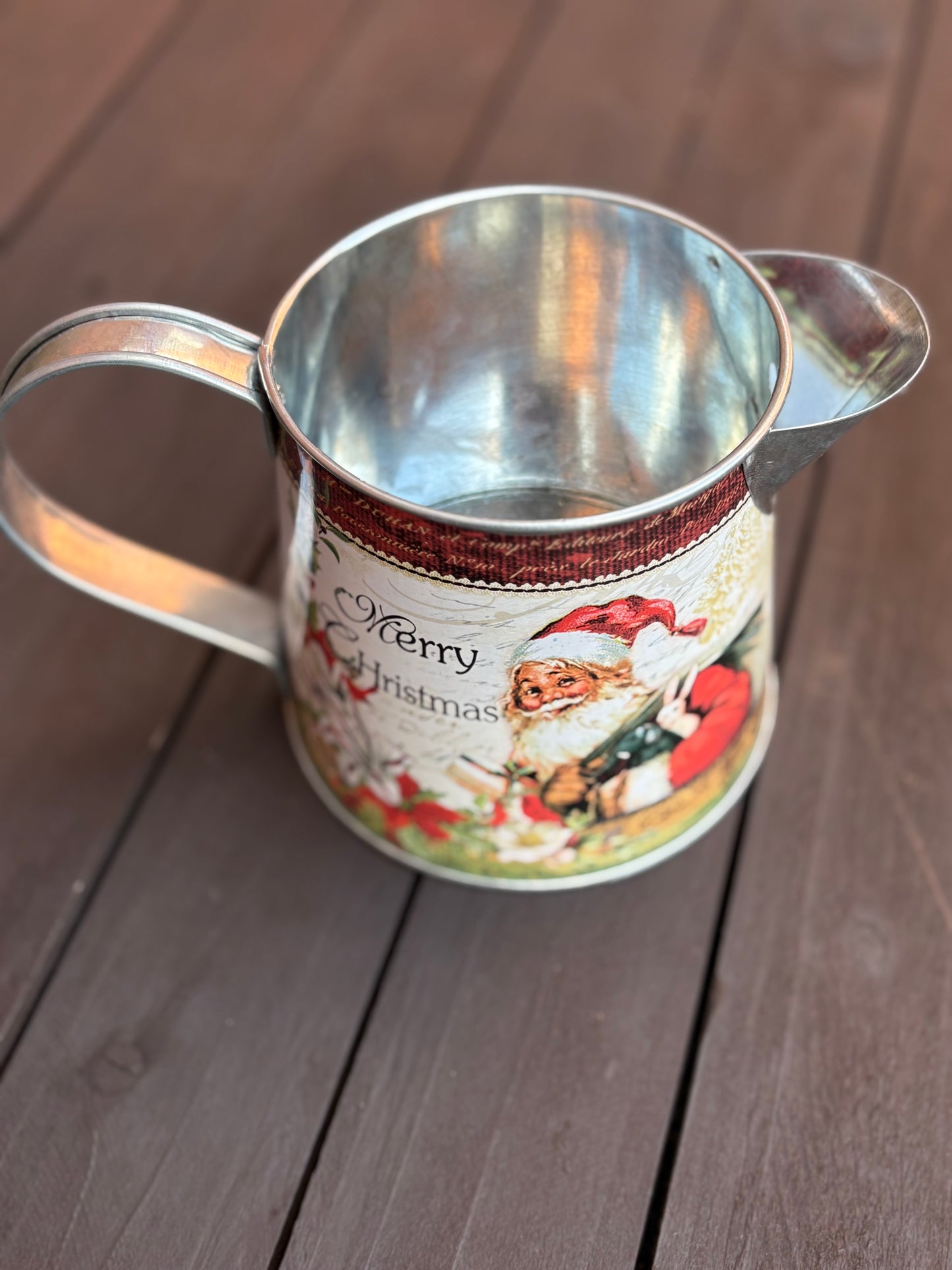 11.5cm MERRY CHRISTMAS METAL JUG