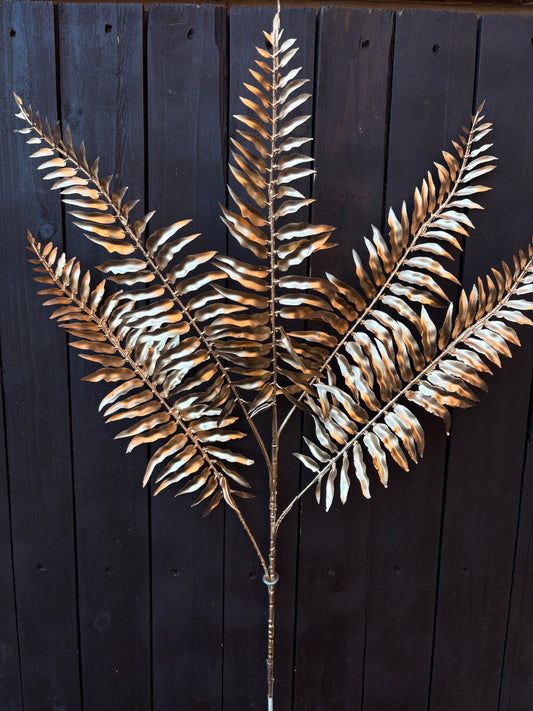 74cm METALLIC FERN STEM GOLD