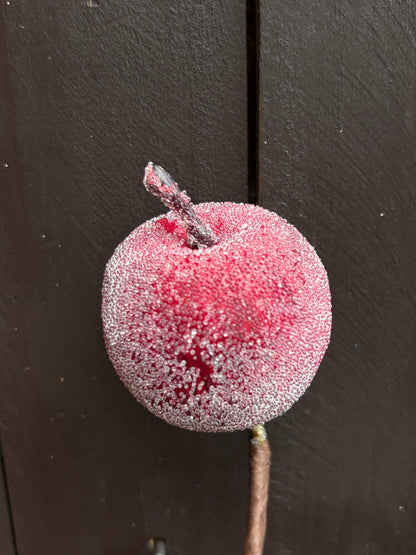 40cm 2 SUGAR APPLES STEM DARK RED