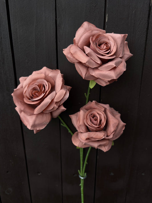 TRIPLE DIAMOND ROSE BUNCH BROWN